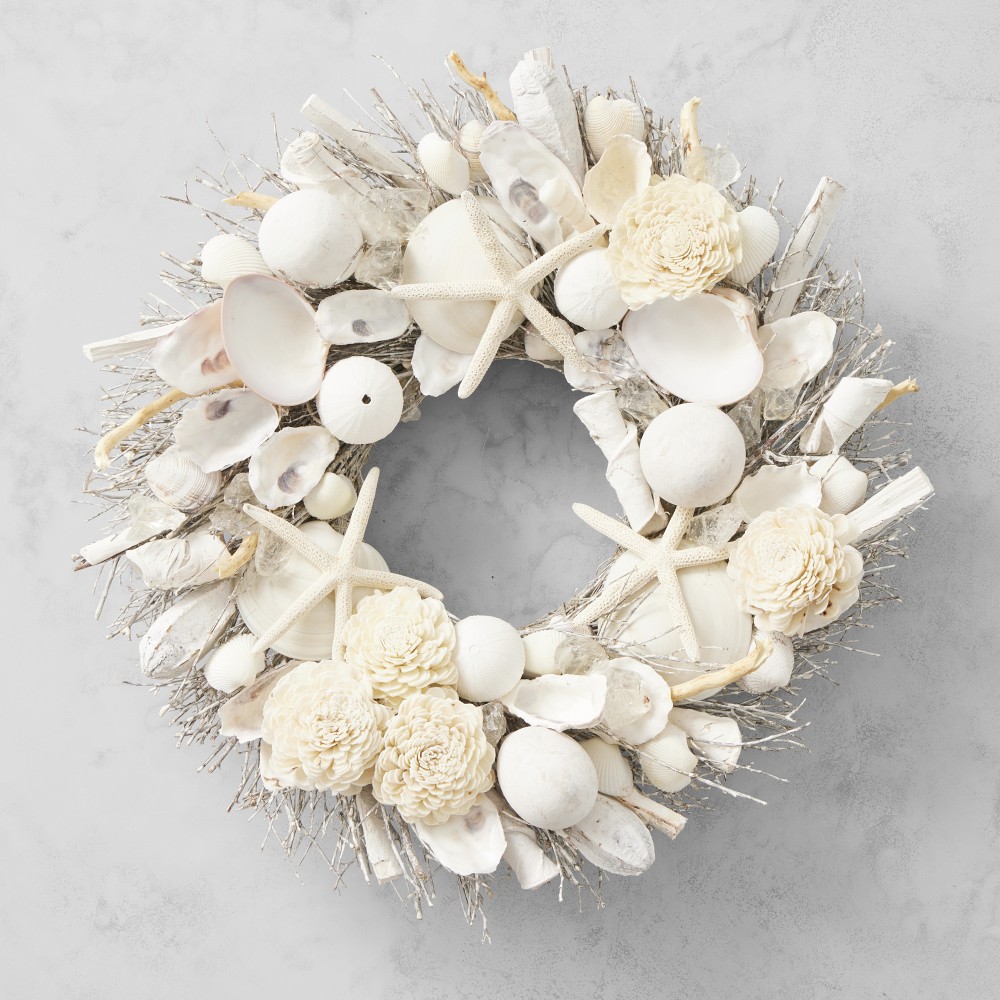 Bleached Fleur De Sel Live Wreath - 11"