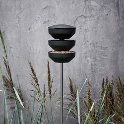 Recycled Birds Feeder Station on Pole, 42.1"