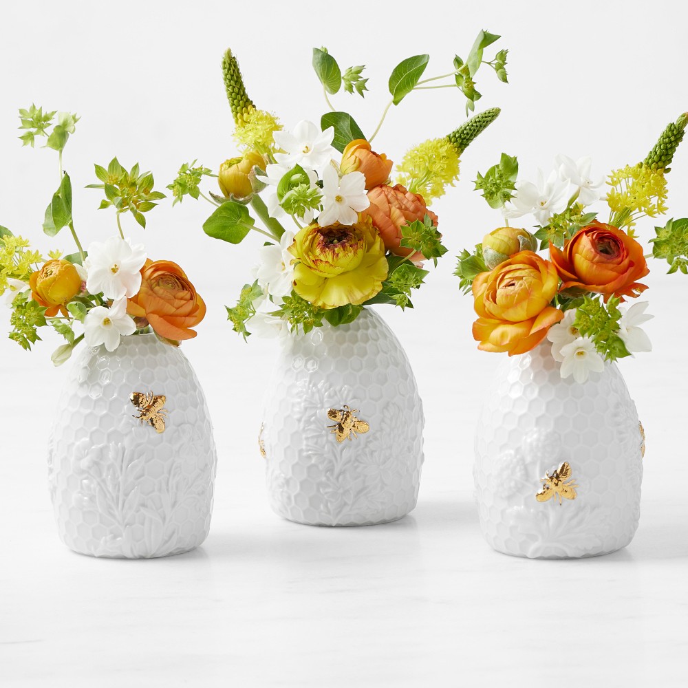 Honeycomb Bud Vases, Set of 3 - Set of 3