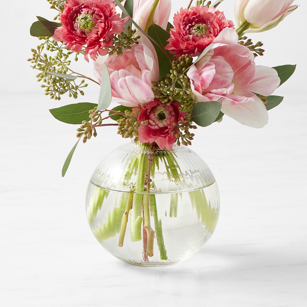 Lucia Glass Bud Vase - small, clear