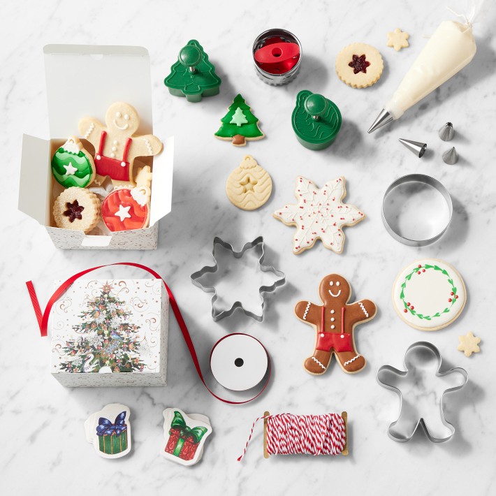 Présentoir à Biscuits Williams Sonoma Noël Floral 3 Niveaux - Porcelaine - Neuf