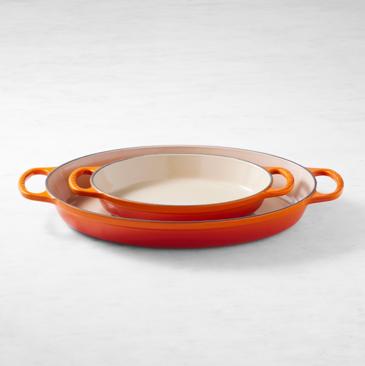 Le Creuset Oval Gratin Baker, Cast Iron | Williams Sonoma
