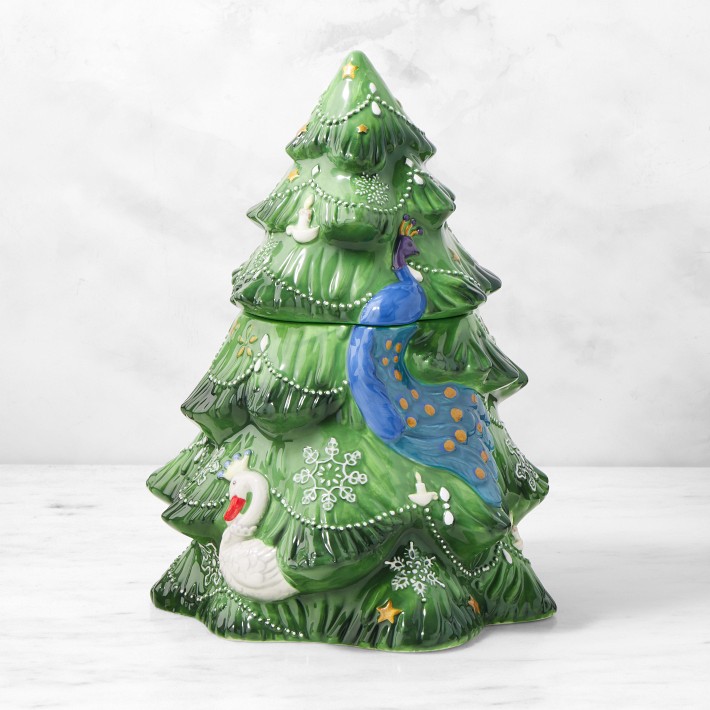 ミントグリーンのクリスマスツリー 約45センチ❣️cocc❣️2点セット❣️ Twas The Night Before Christmas Tree Cookie Jar | Williams Sonoma