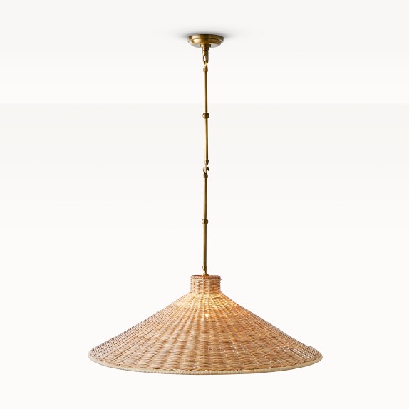 Carmel Rattan Tapered Pendant by Williams Sonoma Home