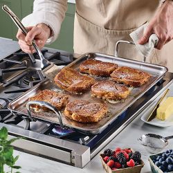 Hestan Provisions Stainless-Steel Double Burner Griddle