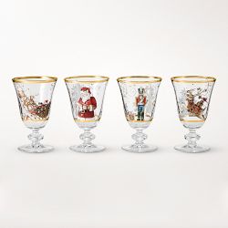 'Twas the Night Before Christmas Mixed 16-Piece Dinnerware Set with 'Twas Goblets