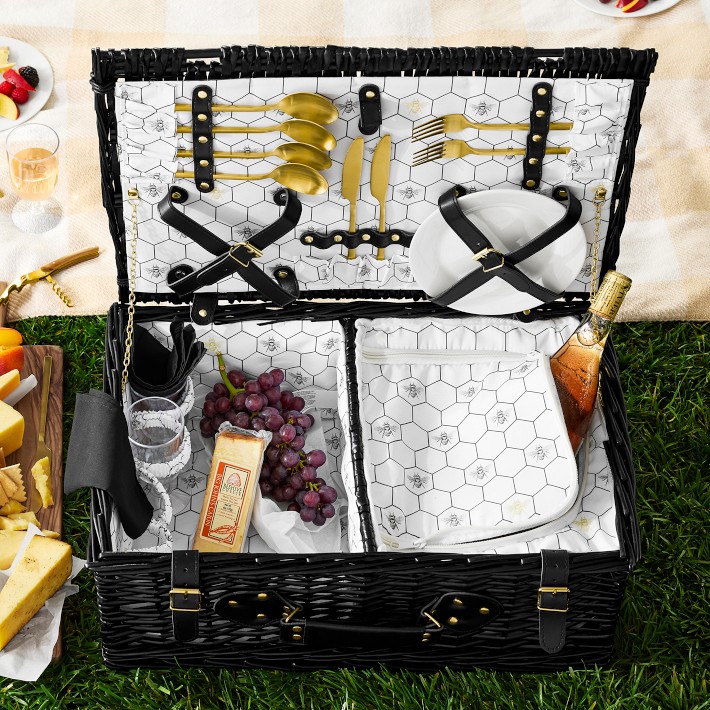 Honeycomb Picnic Basket for 4 | Williams Sonoma