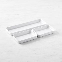 Pillivuyt Plisse Porcelain Mixed Appetizer Trays