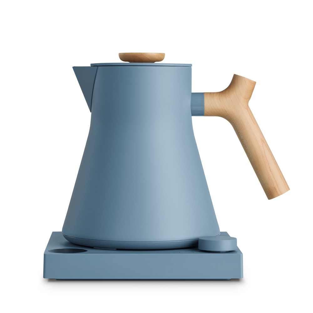 Fellow Corvo EKG Pro Electric Kettle - Hazy Blue with Maple Handle
