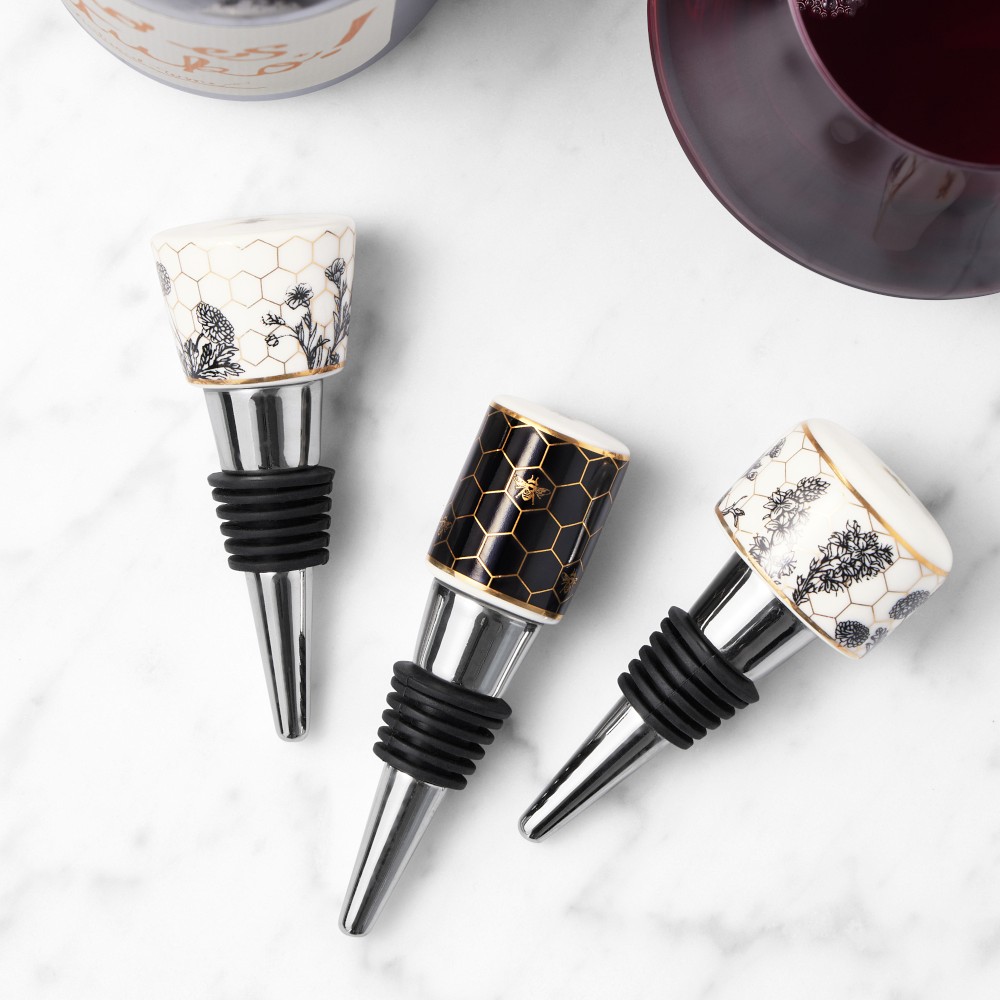 Honeycomb Wine Stoppers, Set of 3 - Set of 3