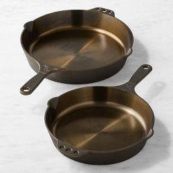 Smithey Seasoned Cast Iron Classic Skillet Set, 10" & 12"
