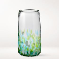 Multi-Confetti Recycled Glass Tumblers, Set of 4, Tall