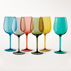 Duraclear Spritz Glasses, Set of 6, Multicolored