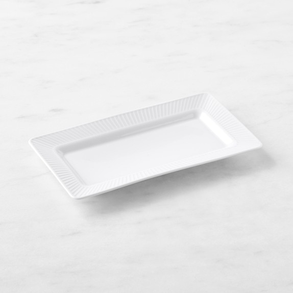 Pillivuyt Plisse Porcelain Rectangular Hors d'Oeuvres Trays