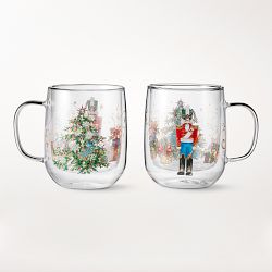 Double-Wall Nutcracker Coffee Mugs, Set of 2
