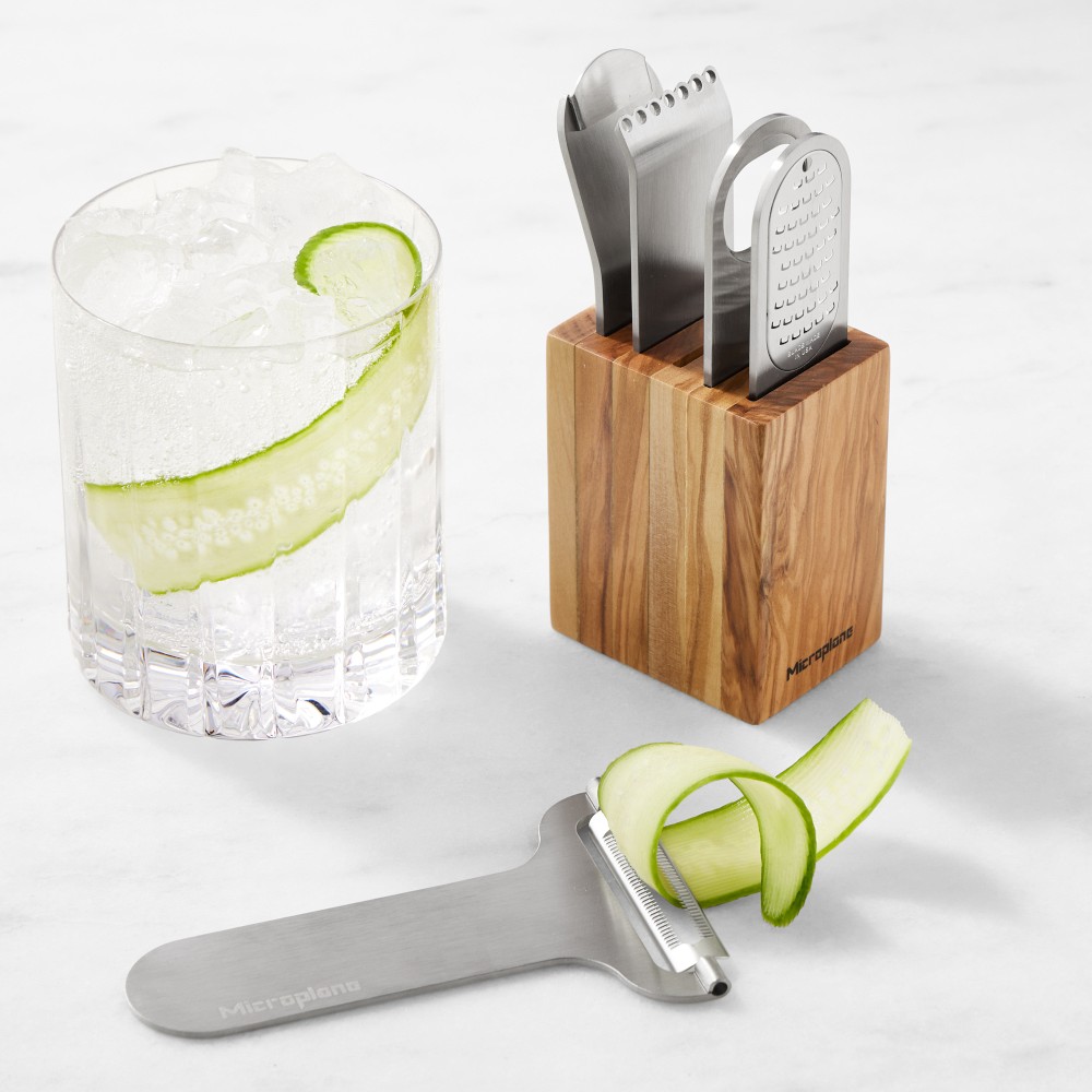 Microplane Bar Tools, Set of 5 - Olivewood, Set of 5