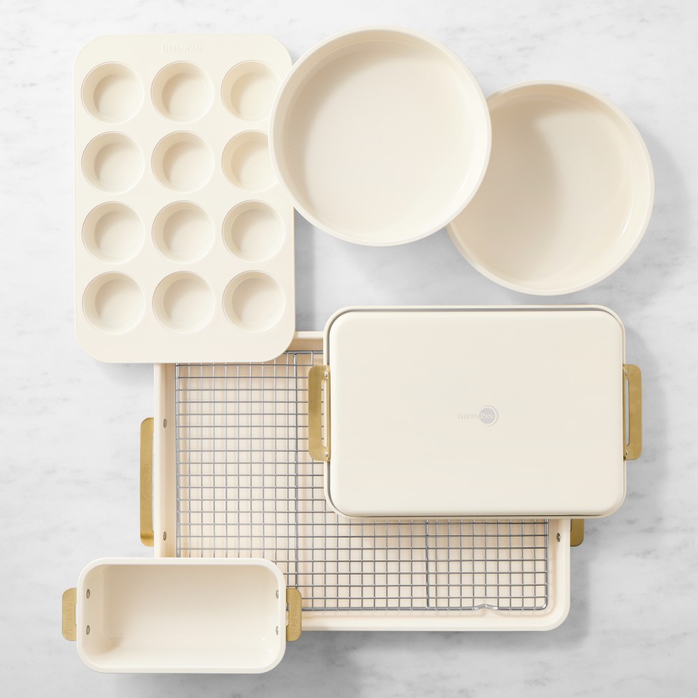 GreenPan™ Reserve Ceramic Nonstick Bakeware, Set of 7 - Cream, Set of 7