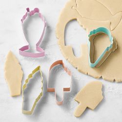 Williams Sonoma Colored Ice Cream Cookie Cutters on Ring, Set of 4