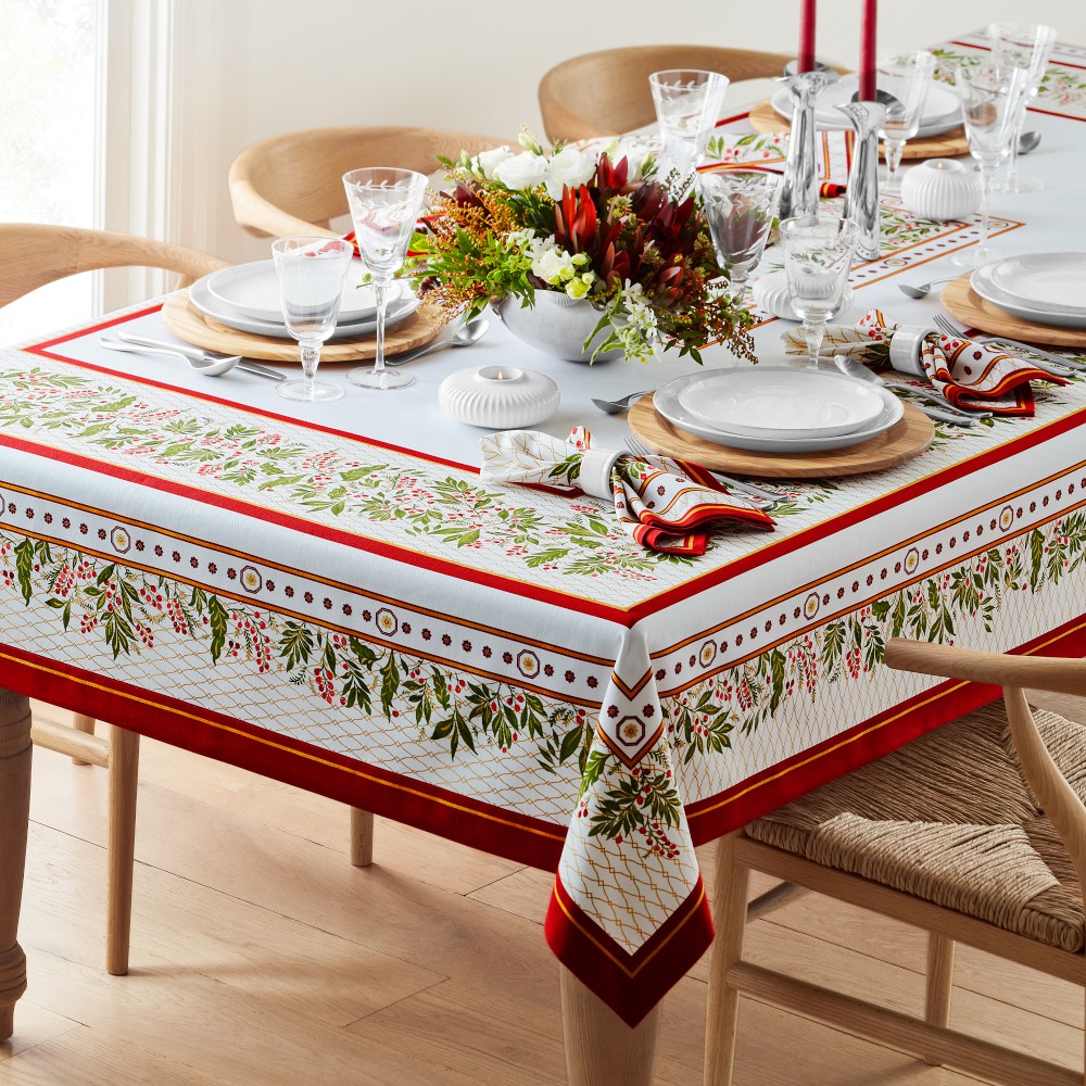 Noel Floral Tablecloth – Holiday Cotton | Williams Sonoma