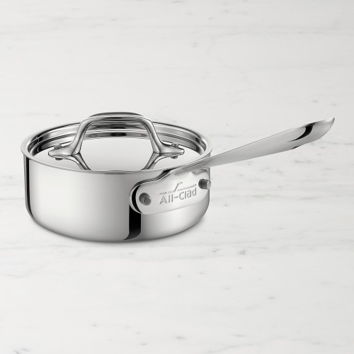All-Clad D3® Tri-Ply Stainless-Steel Saucepan, 1-Qt.