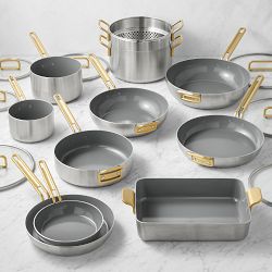 GreenPan™ Stanley Tucci™ Stainless-Steel Ceramic Nonstick 18-Piece Cookware Set