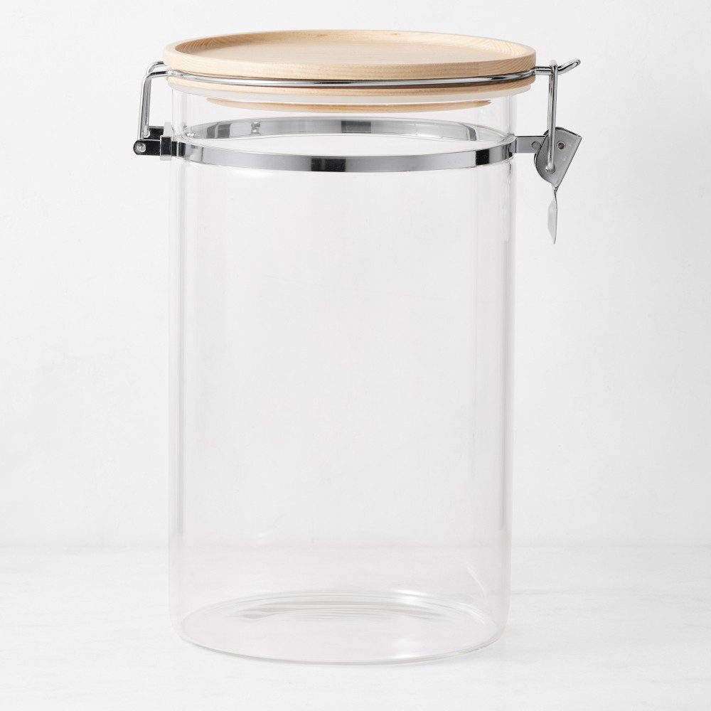 Hold Everything Stackable Glass Canister with Clamp - 10"