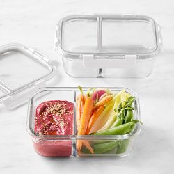 Hold Everything Divided Rectangular Glass Food Storage Containers, 4-Piece Set