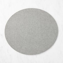 Italian Leather Coated Twill Placemat, Black