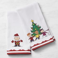 PEANUTS™ x Williams Sonoma Holiday Towels, Set of 2