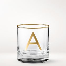 Monogram Double Old-Fashioned Glass, A