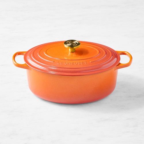 Le Creuset Centenary Enameled Cast Iron Oval Dutch Oven, 6 3/4-Qt., Flamme Dorée