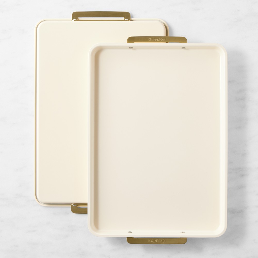 GreenPan™ Reserve Ceramic Nonstick Bakeware Half Sheet Pan - Cream, Set of 2