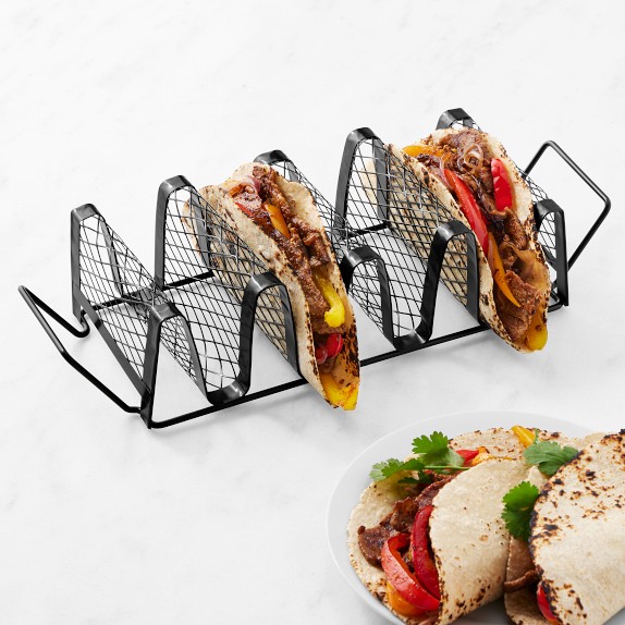 US 2~4Pc Food Grade Stainless Steel Taco Holder Stand Truck