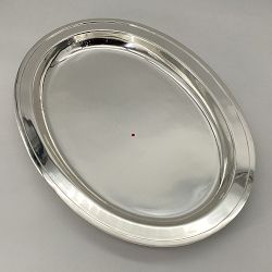 OPEN BOX: Silver Oval Tray, Large