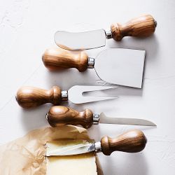 Olivewood Cheese Knives, Set of 5