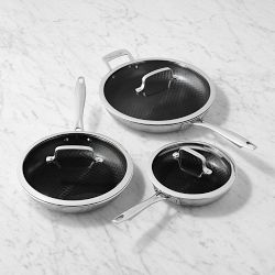 Cuisinart FusionElite+ Hybrid Ceramic Nonstick Stainless-Steel Covered Skillet Set