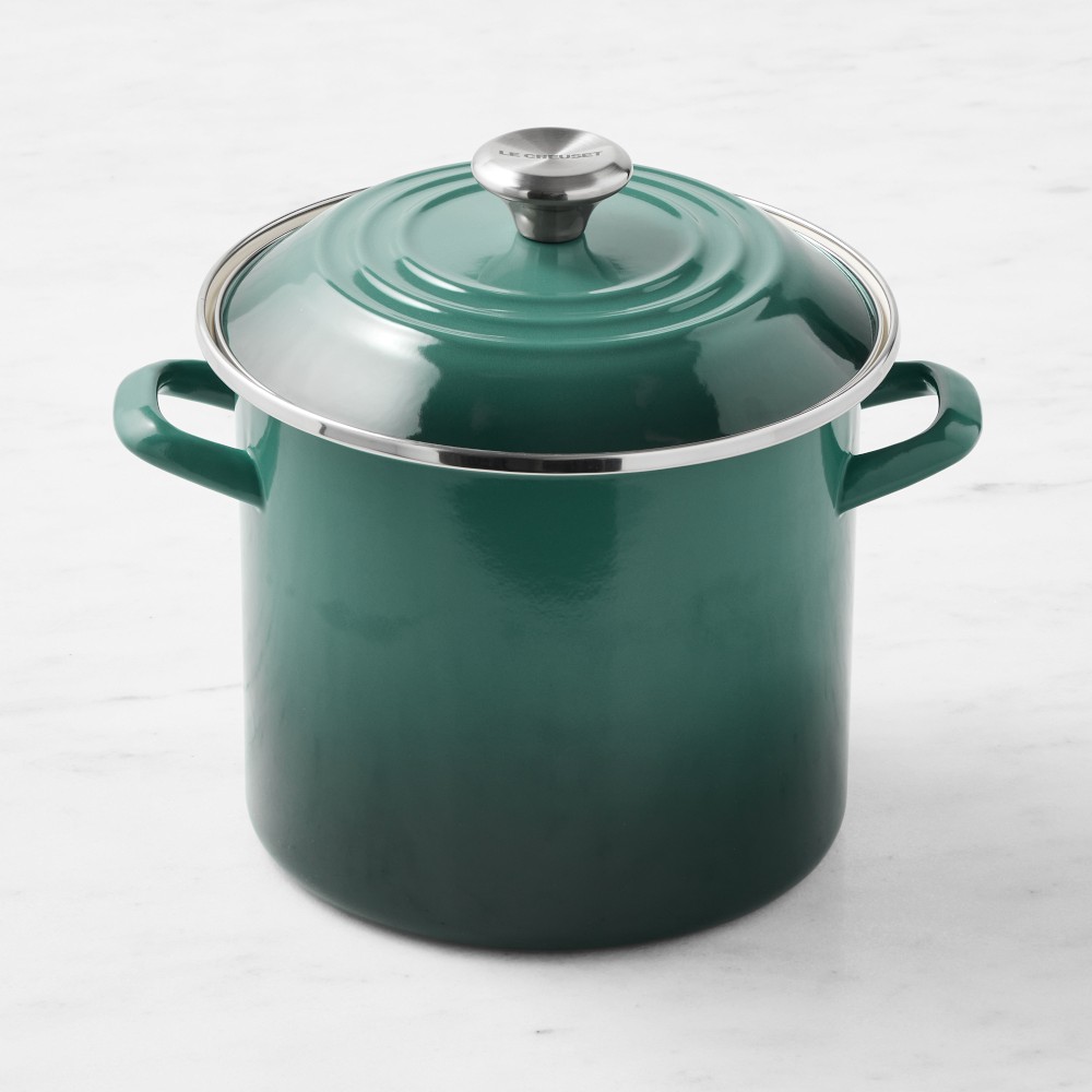 Le Creuset Enameled-Steel Stock Pot 8-Qt., Artichaut