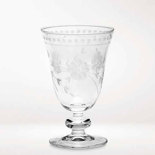 Vintage Etched Water Glasses, 9.25-oz, Set of 4