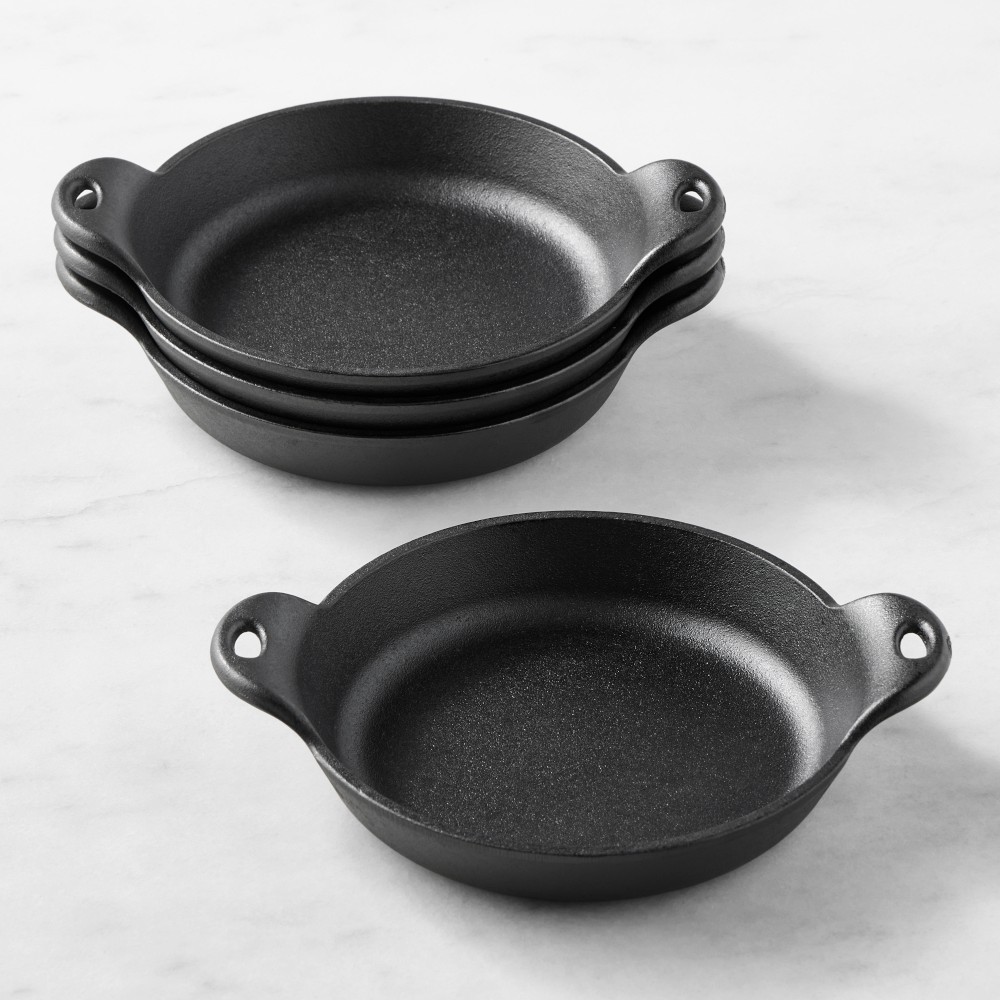 Lodge Seasoned Cast Iron Mini Round Server, Set of Four - Set of Four