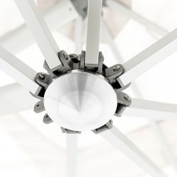 8' Rectangular Performance Cantilever Umbrella, Powder Coat Aluminum Finish