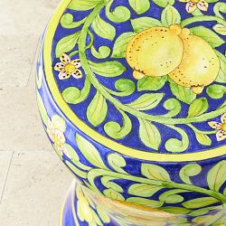 Ceramic Lemon Accent Table (13")