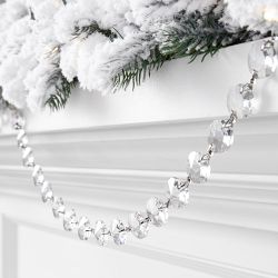 Crystal Glass Faux Garland, 6'