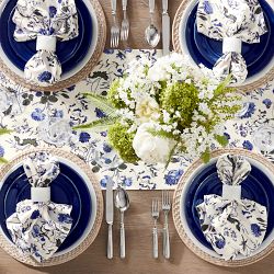 White Floral Table Runner