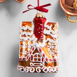 Williams Sonoma Copper Gingerbread House Ornament