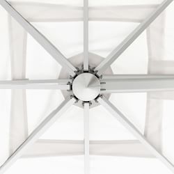 8' Rectangular Performance Cantilever Umbrella, Powder Coat Aluminum Finish