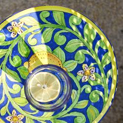 Ceramic Lemon Accent Table (13")