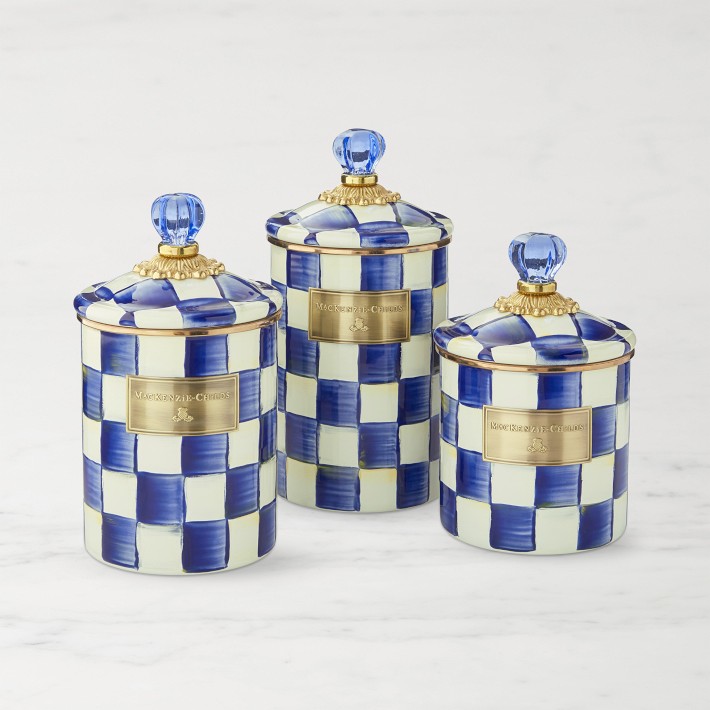MacKenzie-Childs Royal Check Kitchen Canister | Williams Sonoma