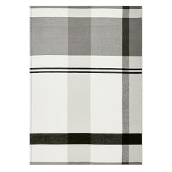 Plaid Lambswool Throw, Greyson Black