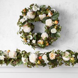 Ivy &amp; Rose UV Protected Faux Wreath &amp; Garland