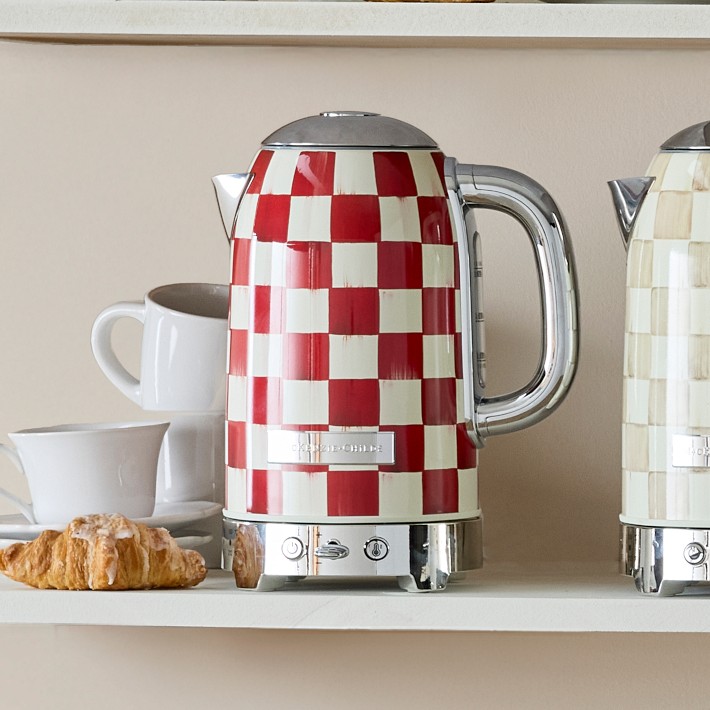 FixtureDisplays Ceramic Electric Kettle – Red Polka Dot – 1 Liter 1200W